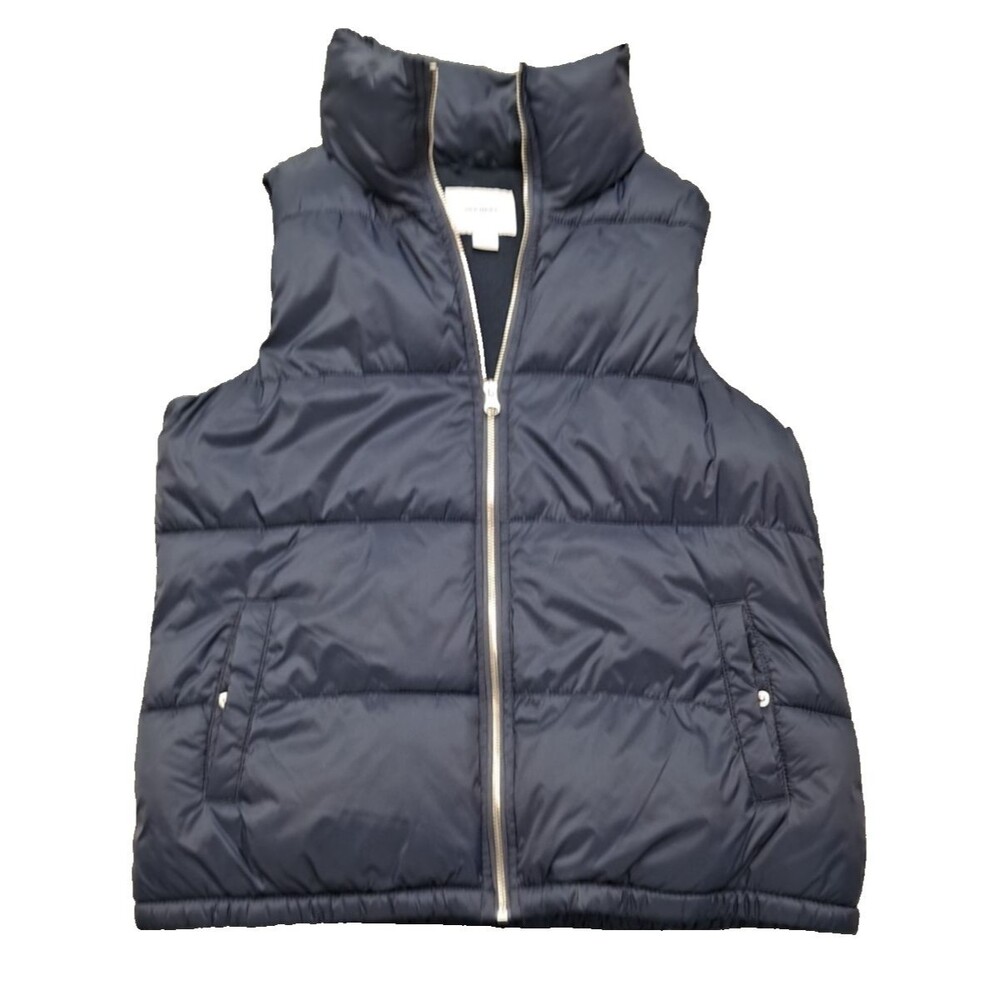 Old Navy Puffer Vest Womens SZ Small Sleeveless Full Zip Front Fleece Lined